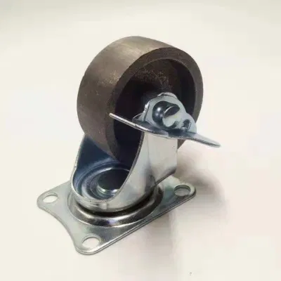 130kg de carga de 2,5 pulg a 5 pulgadas de todo el carro de hierro Barrow rueda pivotante