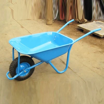  Potencia de Modelo de la bandeja de rueda para el duro con freno Hormigonera molde a Kuwait a las cuatro ruedas de polipropileno de metal del eje neumático Trie carretilla