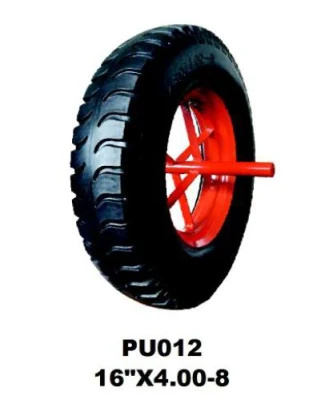 Rueda amarilla de calidad estable PU006 para Wheelbarrow (Mercado de Sudáfrica / Rusia)