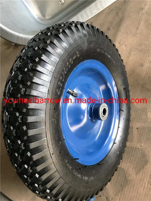 Small Pneumatic Inflatable Rubber Wheel 16inch 4.00-8 Air Tyre for Trolley Cart