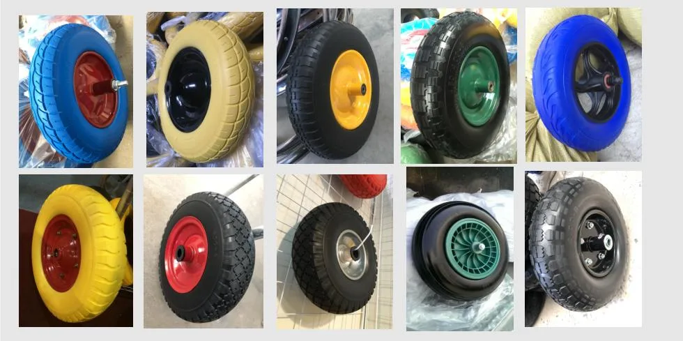 Heavy Duty Solid Rubber Polyurethane Foaming Flat Free PU Foam Trolley Wheelbarrow Wheels