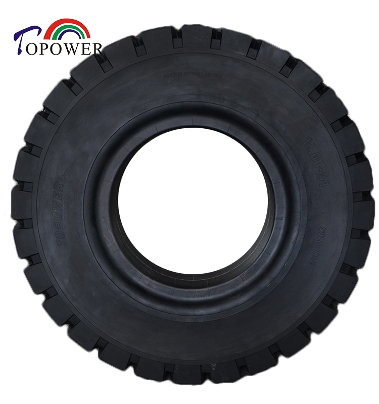 Port Steel Mill Truck 12.00-20 Solid Tire Abrasion Resistance Maintenance-Free