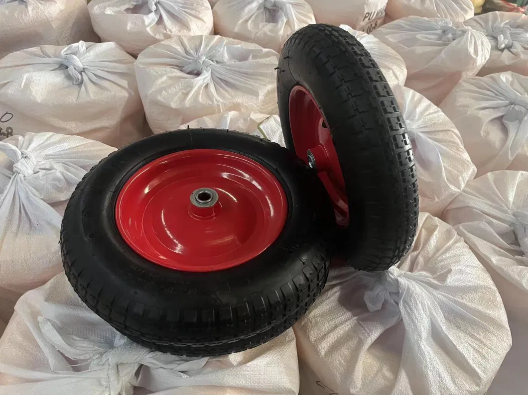 16 Inch 4.00-8 Diamond Pneumatic Rubber Wheel Tyre and Tube Wheelbarrow Tyre