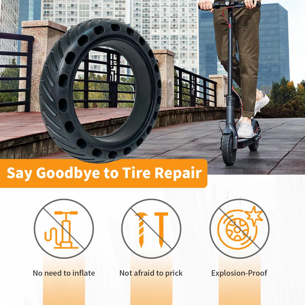 10% off Flat-Free Puncture-Proof Solid Electric Scooter E-Bike 8.5*50 Tyre Tire