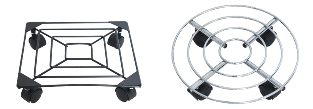Easy to Move Plant Metal Stand with Wheel for Flower Pot