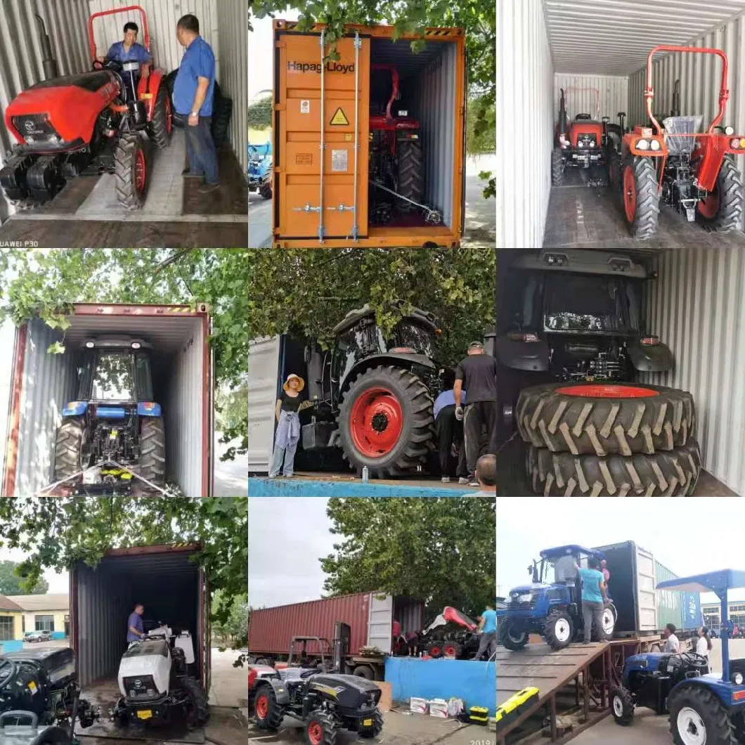China Factory Supply 100HP 4WD Wheel Walking Big Tyre Agricultural Machinery Farm Tractors
