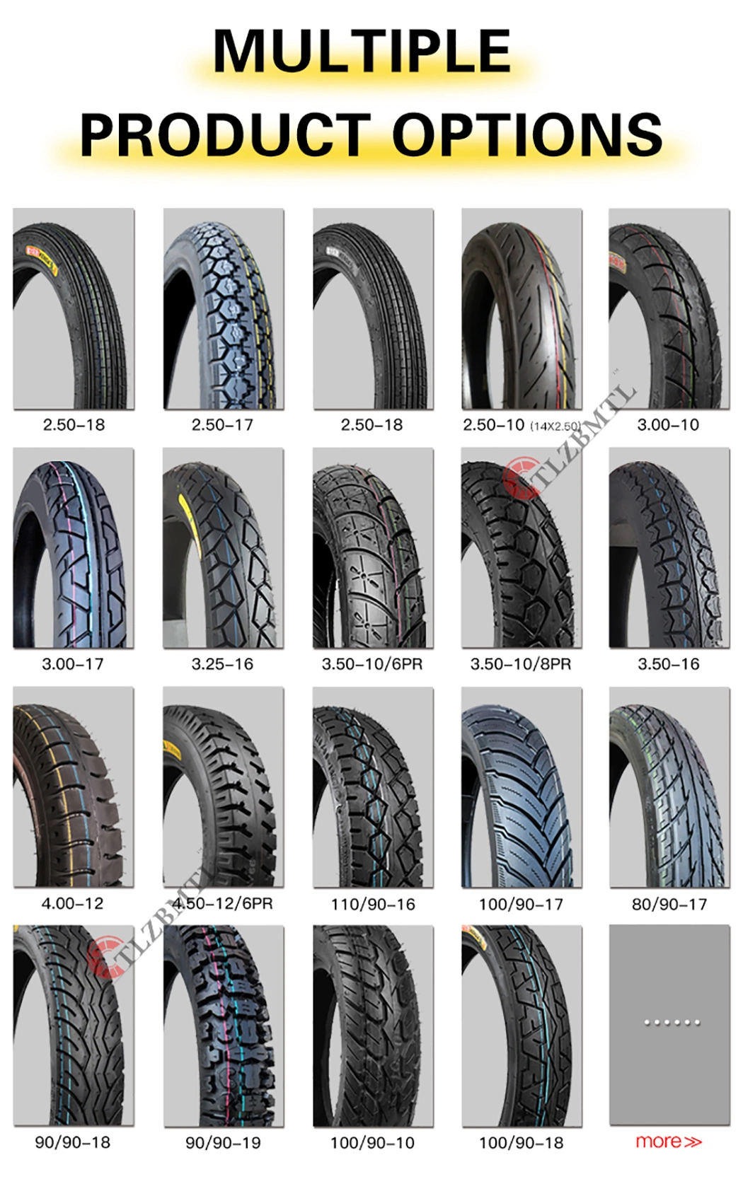 Motorcycle Parts Front and Rear Diamond Stud Trailer Tires High Speed Rated Tubeless Tyre 4.00-8 4.80-8