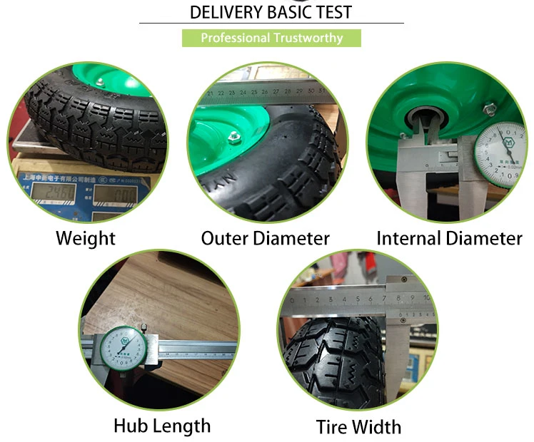 11X3.50-5 Sack Truck Barrow Tire Pneumatic Rubber Inflatable Trolley Wheel for Garden Carts