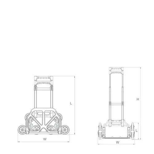 Adjustable Stainless Steel Shipping Stair Climbing Trolley