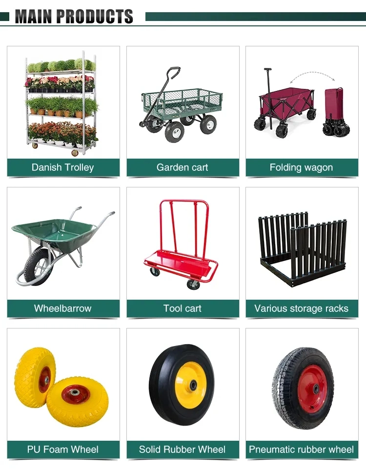 16X4.00-8 3.00-4 Heavy Duty Pneumatic Rubber Wheels for Wheelbarrow Garden Dump Cart Hand Trolley