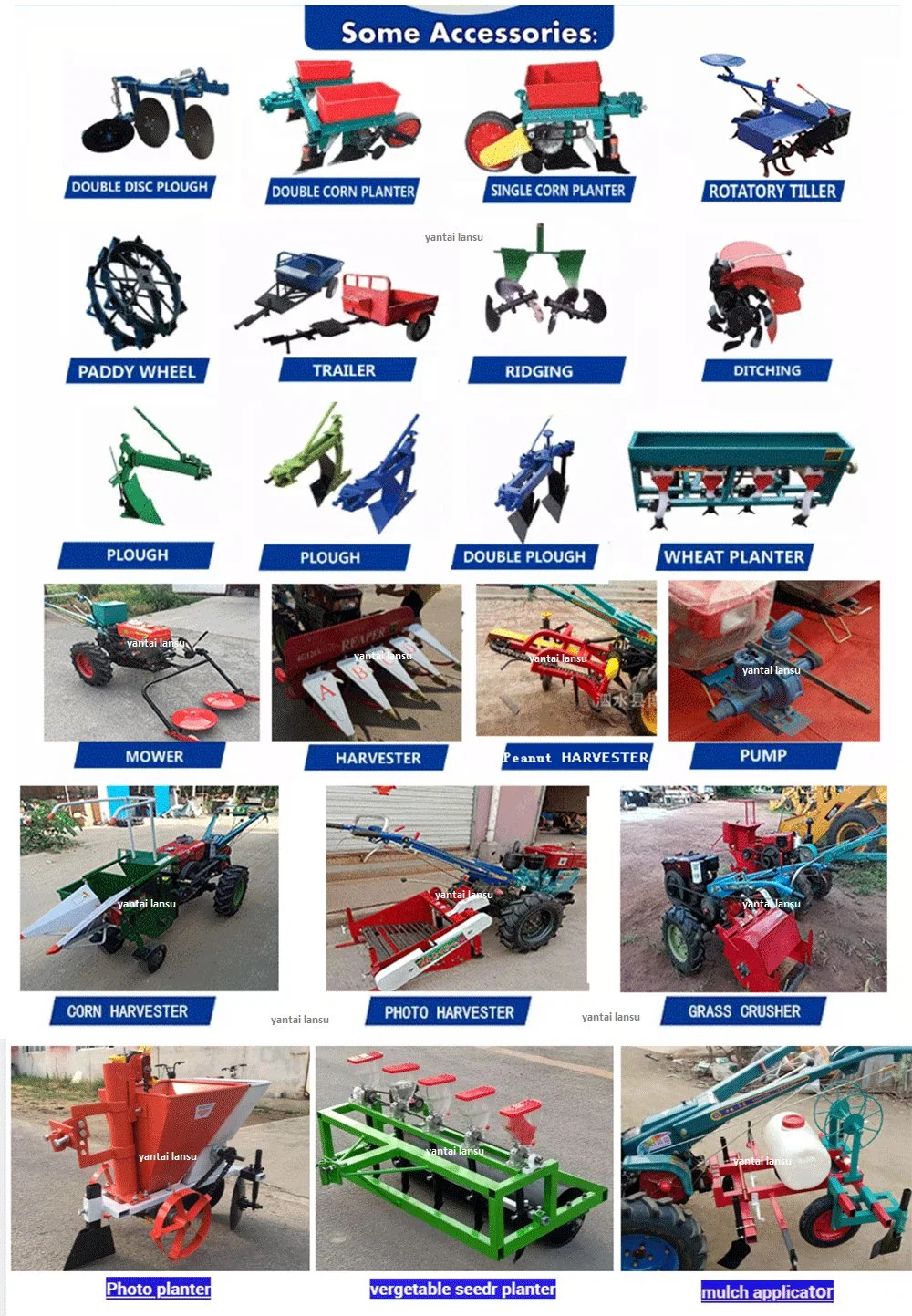 Agricultural Products Mini Farming Tractor Garden 4 Wheel Drive 4WD Tractor Farm Tractor for Sale