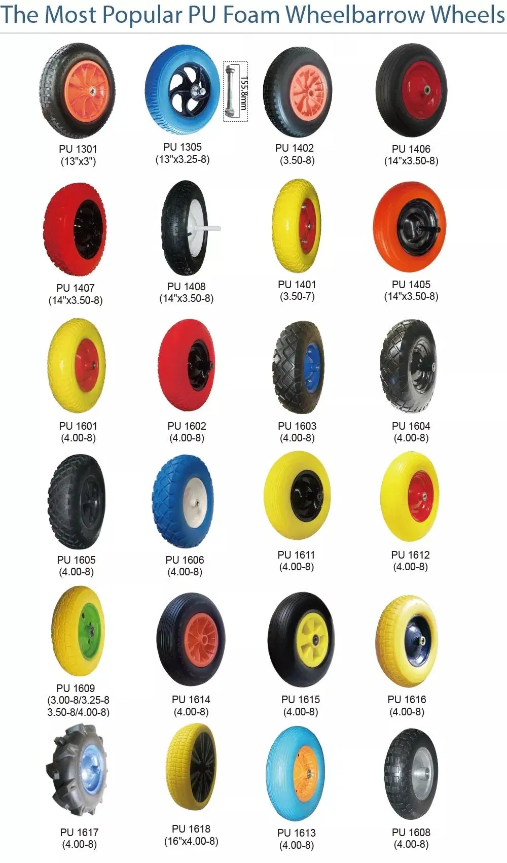 16X400-8 Low Price Material Handling Equipment Parts Construction Wheelbarrow Tire Solid Forklift Wheel