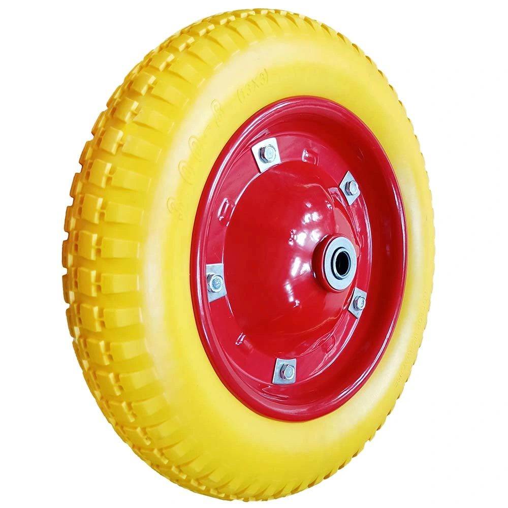 13 Inch Polyurethane Foam Wheel Flat Free Solid PU Foam Wheel 3.25-8 Wheelbarrow Wheel