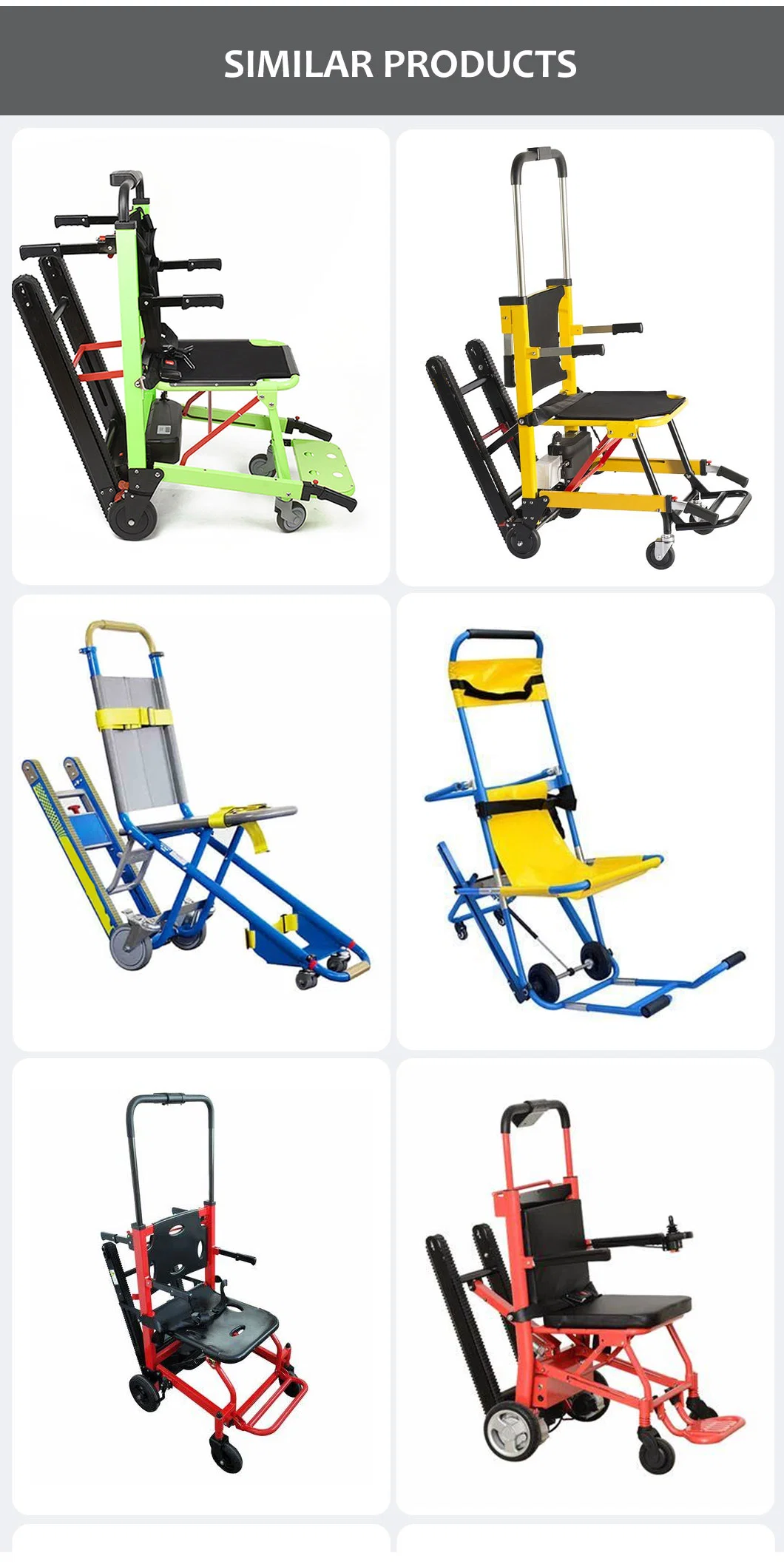 Emergency Fire Foldable Power Hand Wheelchair Trolley Electric Stair Climbing Trolley