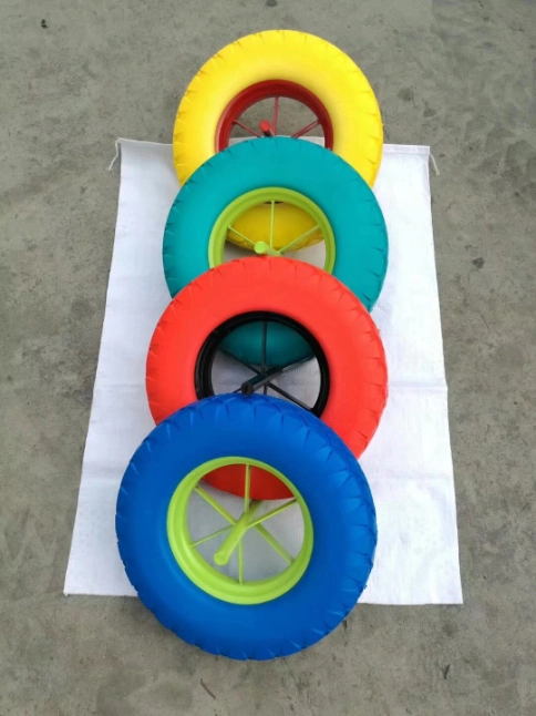 Cheaper Price Wheels Rubber Tyres 4.00-8 Metal Pneumatic Rubber Wheel for Wheelbarrow PU Foam Wheel