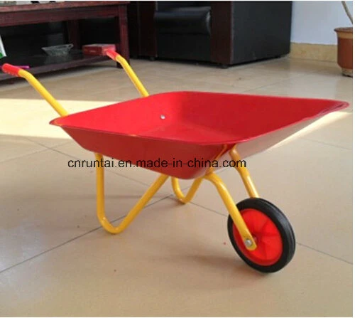 Small Children Wheelbarrow with Metal Tray (Wb0100)