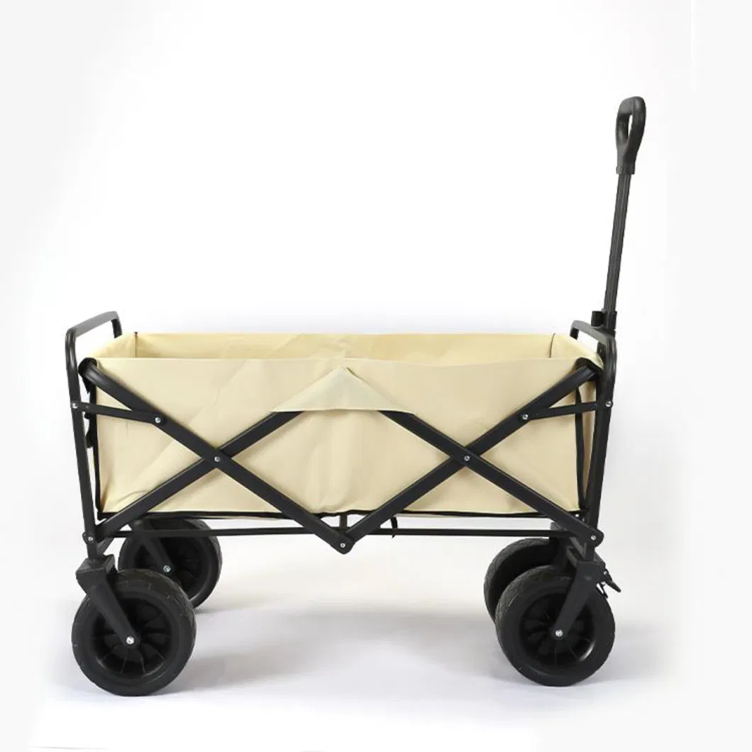 Wholesale Camping Picnic Outdoor Steel Folding Beach Wagon Cart Heavy Duty Portable Utility Collapsible Wagon Trolley