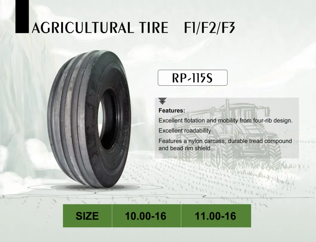 Agriculture Farm Feald Rice Transplante Irrigation Tractor Harvest Paddy Filed Agr Rubber F1f2f3 10.00-16 11.00-16 Agricultural Tires Tyres