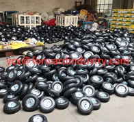 2.50-4 Iron Rim Rubber Solid Wheel for Wheelbarrow