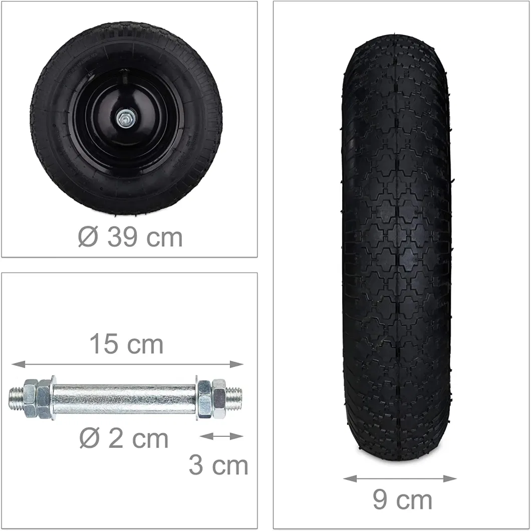 Cheap Price Small Pneumatic Inflatable Rubber Wheel 16inch 4.00-8 Air Tyre for Trolley Cart Wheelbarrow