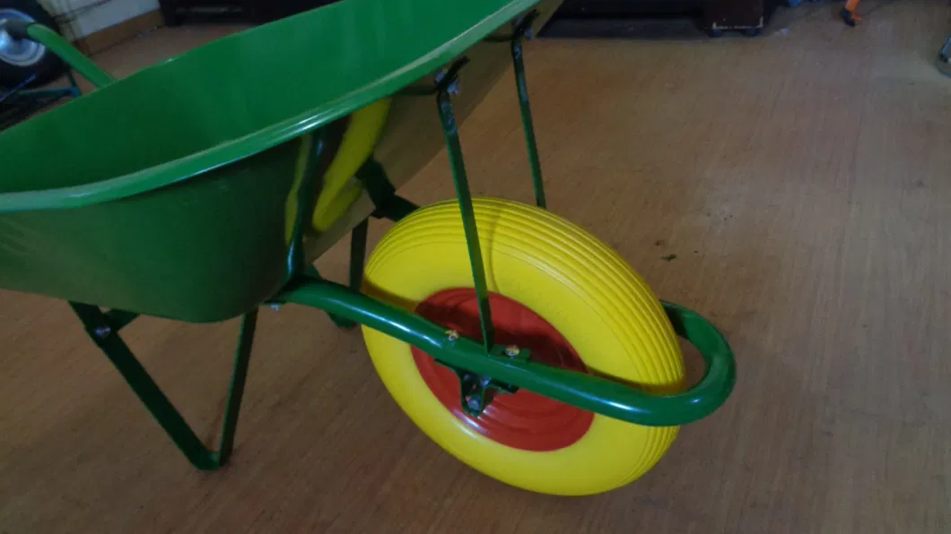 Hot Sell Wood Handle Metal Tray Wheelbarrow (Wb6200)