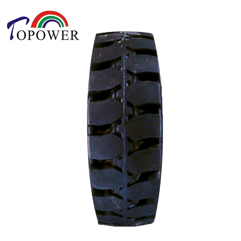 7.00-9 Natural Rubber Wheel Tyre Puncture-Free Capacity High Load Solid Tire