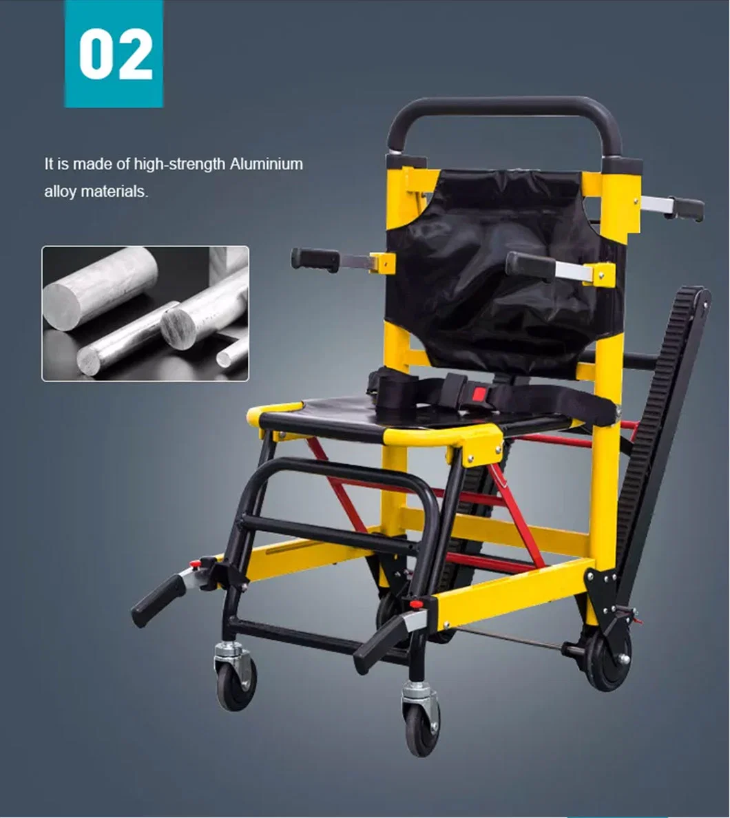 Emergency Fire Foldable Power Hand Wheelchair Trolley Electric Stair Climbing Trolley