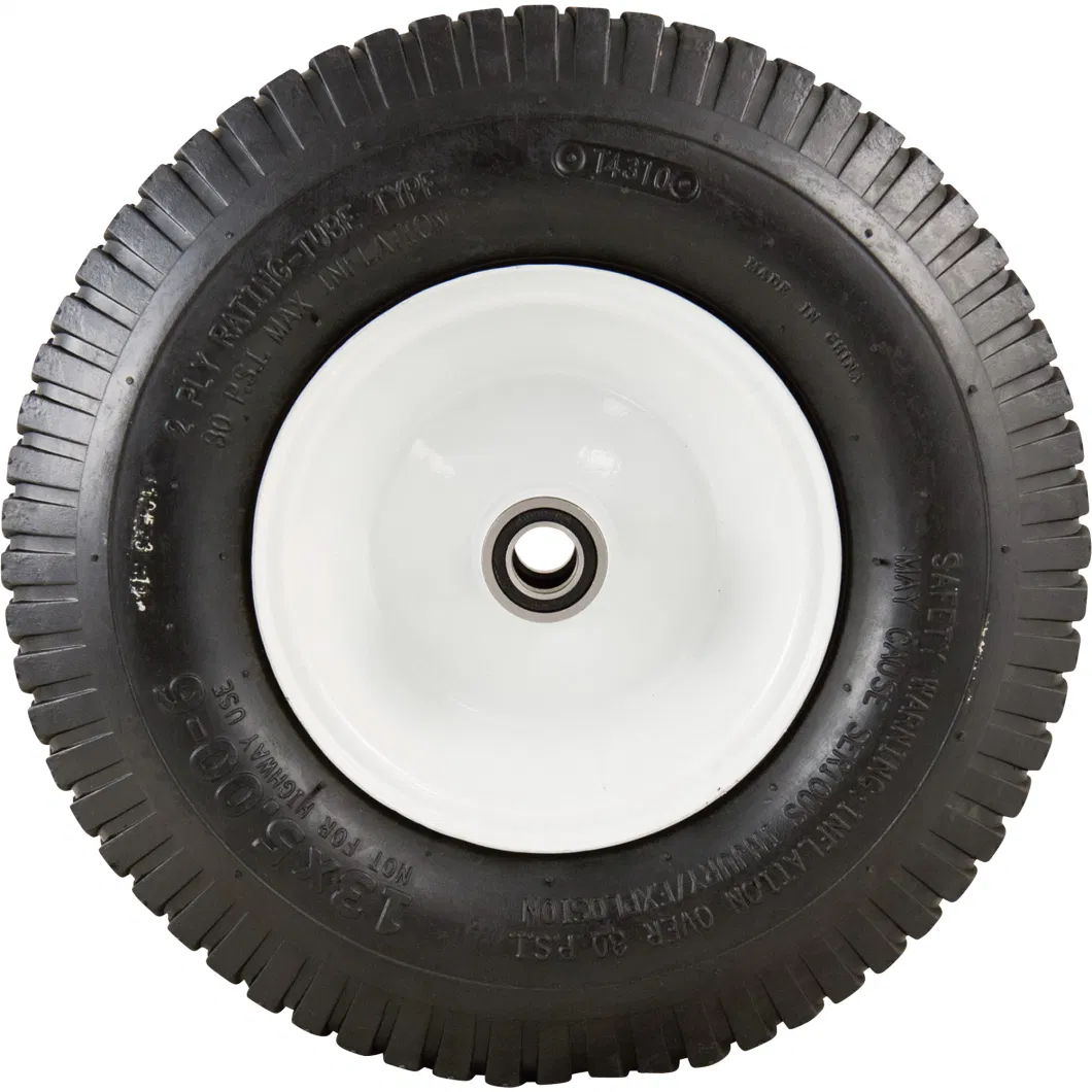 5.00-6 Rubber Wheel 13X5.00-6&quot; Pneumatic Air Filled Lawnmower Tire