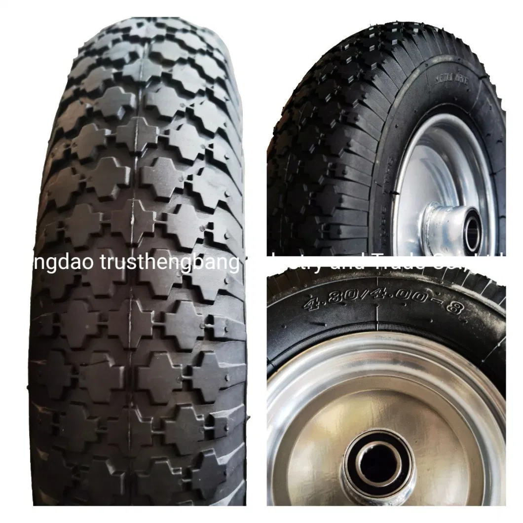 PU 4.10/3.50-4 Tyre 4&prime;&prime; Wheel Puncture Proof Solid Wheelbarrow Cart Tire