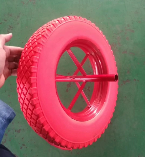 Cheaper Price Wheels Rubber Tyres 4.00-8 Metal Pneumatic Rubber Wheel for Wheelbarrow PU Foam Wheel