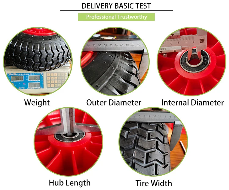 16 Inch 6.50-8 Rubber Wheels Are Suitable for Wheelbarrows Agricultural Tool Vehicles