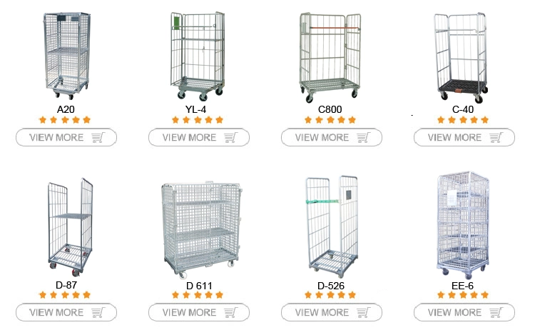 Logistics Industrial Laundry Folding Warehouse Container Cage Roll Containers Trolley