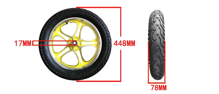 16 Inch Pneumatic Rubber Tire 4.00-8 Wheelbarrow Wheel