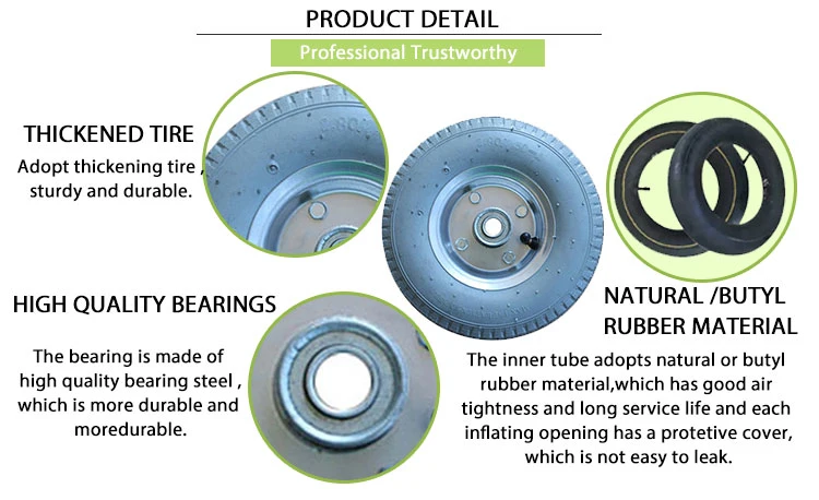 2.80/2.50-4 Pneumatic Wheel for Carts Pneumatic Air Rubber Wheel