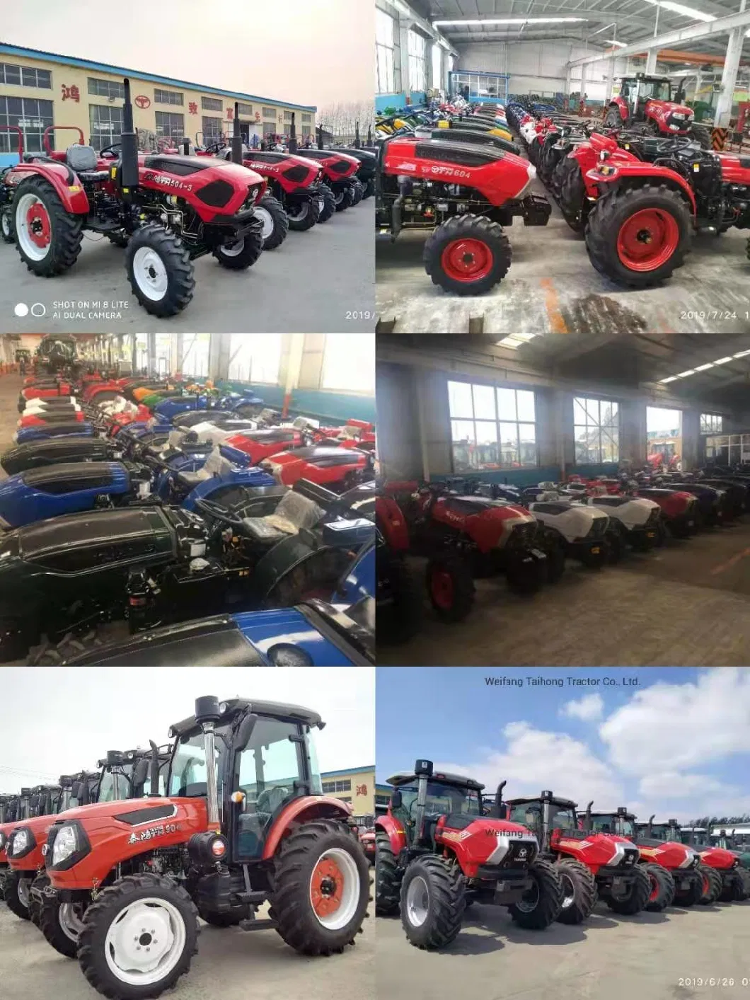 China Factory Supply 100HP 4WD Wheel Walking Big Tyre Agricultural Machinery Farm Tractors