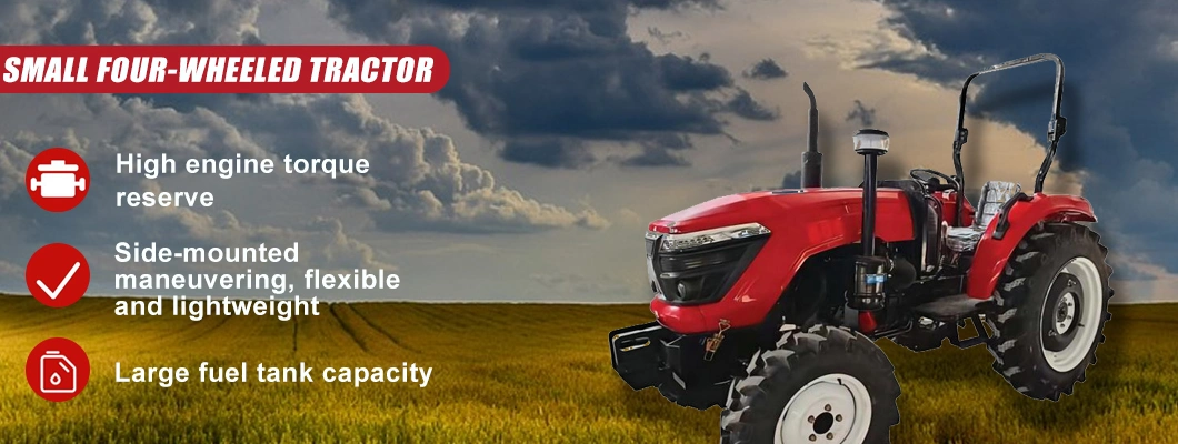 Most Popular Tractor Agricultural Small Four-Wheel Four-Cylinder Four-Wheel Drive Greenhouse Orchard Broken Grass Farmland Multi-Functional BV