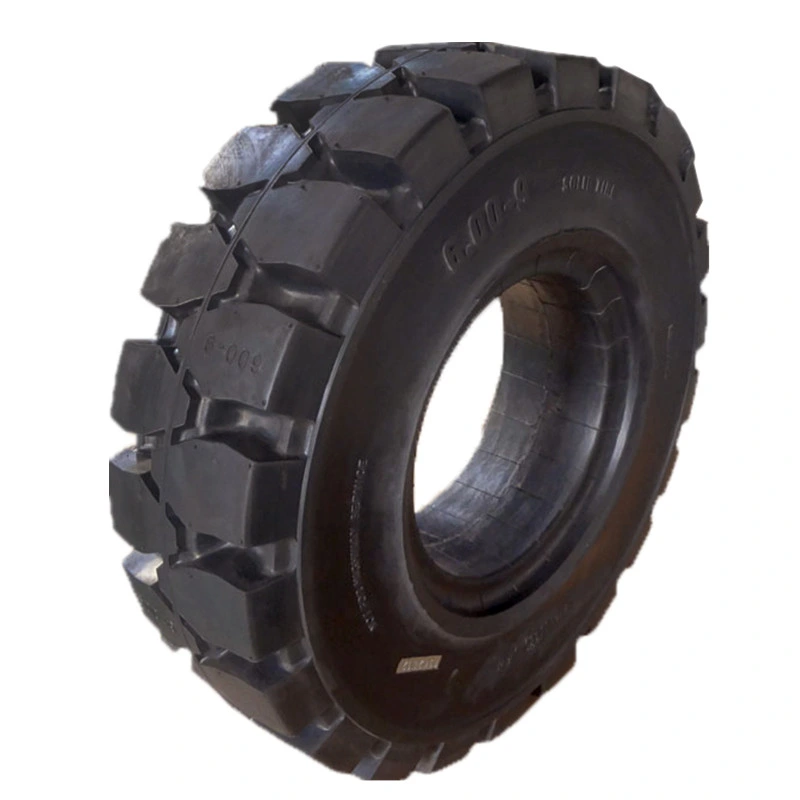 Higher Load Capacity Strong Puncture-Free Capacity Wear Resisting Forklift Solid Tire Industrial Forklift Tire Solid Resilient Tire (6.00-9)