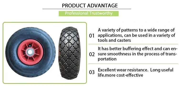 2pr/4pr Tyre Metal Rim Pnuematic Rubber Wheel for Wheelbarrow (2.50-4)