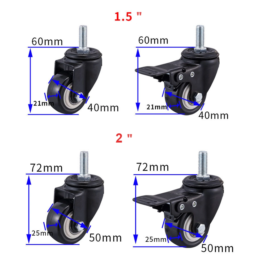 3 Inch Best Price Solid Iron PU Wheels Wheelbarrow Wheel Trolley Wheels Heavy Duty for Transporting
