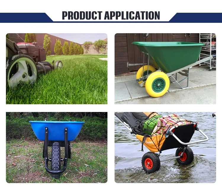 16 Inch 4.80 4.00-8 Wheelbarrow and Trolley PU Foam Wheel with Solid Axle