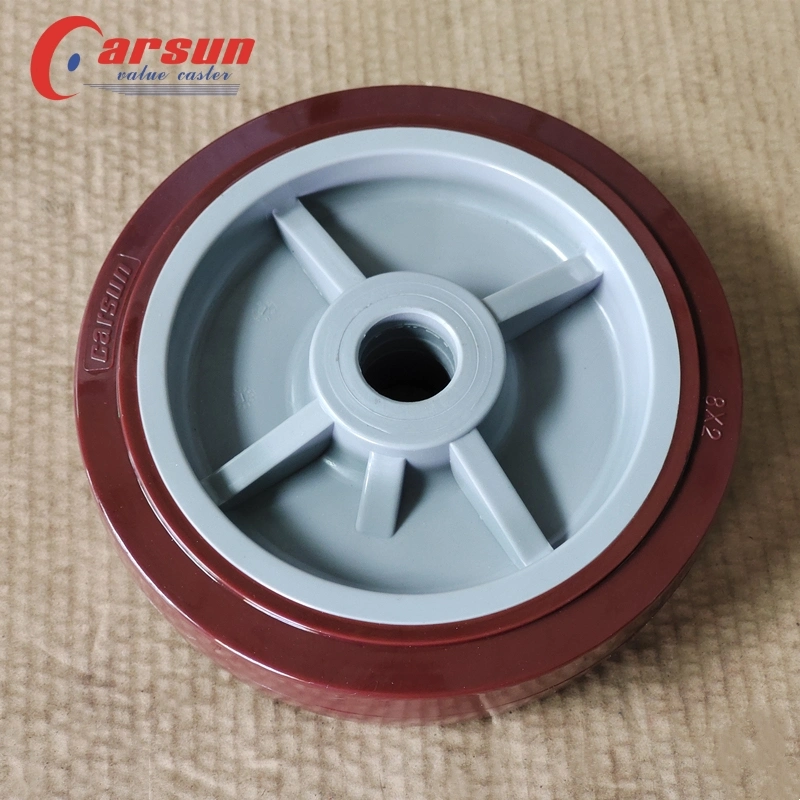 Carsun 250mm Heavy Duty Wheels 10 Inch Black Solid Rubber Wheels