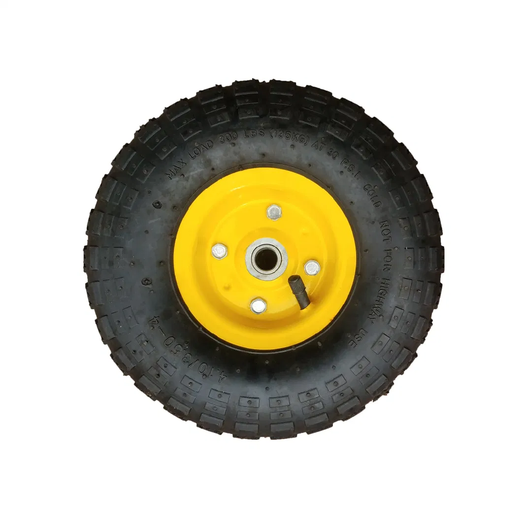 Cart 4.10/3.5-4 Rubber Pneumatic Tire Wheel