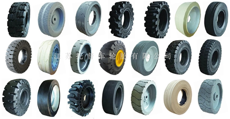 7.00-9 Natural Rubber Wheel Tyre Puncture-Free Capacity High Load Solid Tire