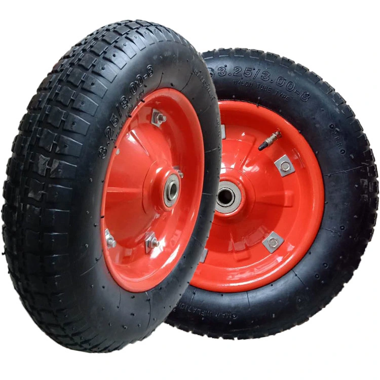 High Quality Competitive Price 13 Inch Metal Rim 3.25/3.00-8 Wheel Barrow Wheel