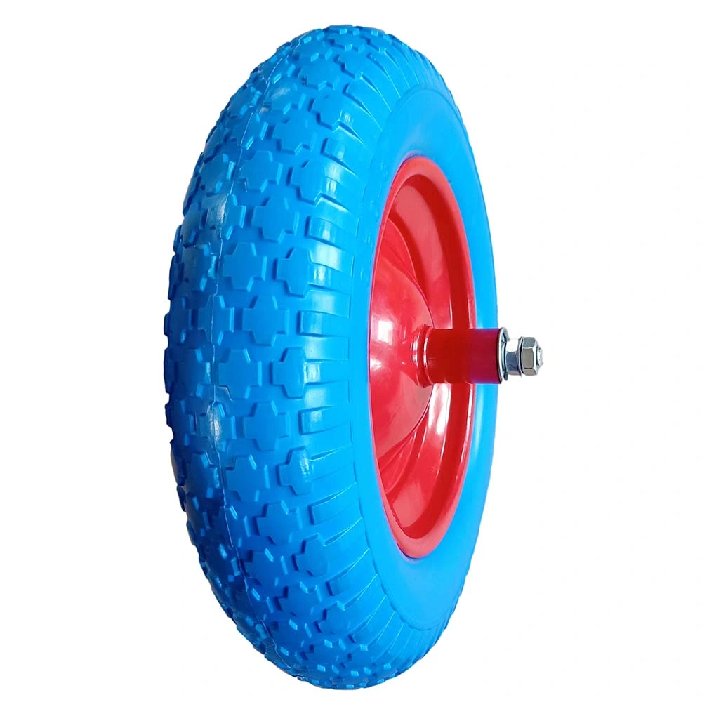 350-8 PU Foam Tire Metal Rim 14 Inch Wheelbarrow Wheels Garden Cart Wheel