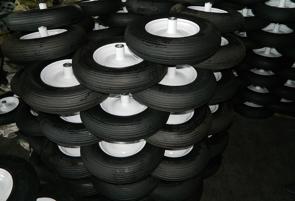 4.80/4.00-8&quot; Ribbed Flat Free Wheelbarrow Tire Wheel