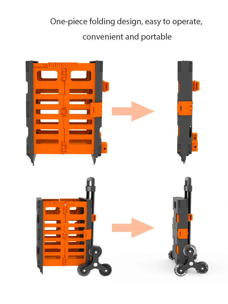 Stair Climbing Foldable Trolley Shopping Cart with Wheels