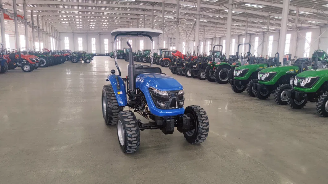 CE 504 Widened Tire Mini Farm Tractors Agriculture Tractor Like John Deere 4WD Wheel Tractor with Rotary Cultivator Agricultural Tractor for Farm