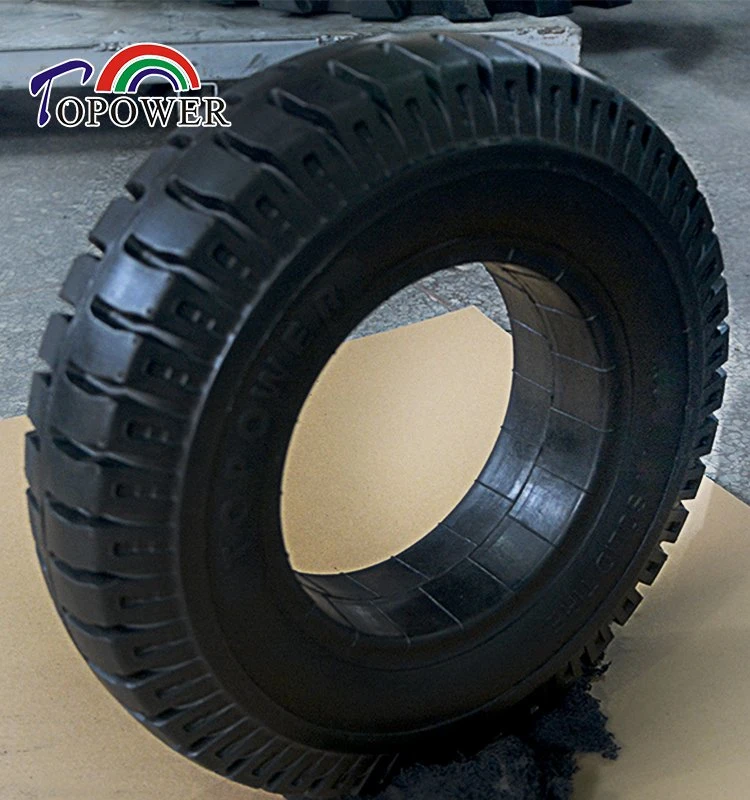 Strong Puncture Free 6.50-16 Solid Tire for Trailers Handcart Airport Seaports Tyres