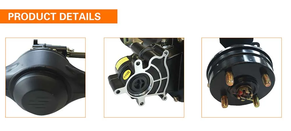 Electric Rickshaw Rear Transaxle with Differential Motor Electric Axle 1000W 1200W 1500W